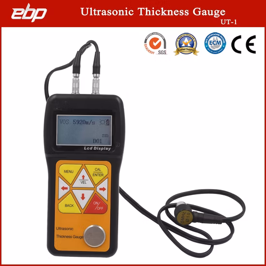 Medidor de espesor ultrasónico de mano de precisión de 0,01 mm Ut
